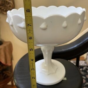 Elegant White Pedestal Bowl